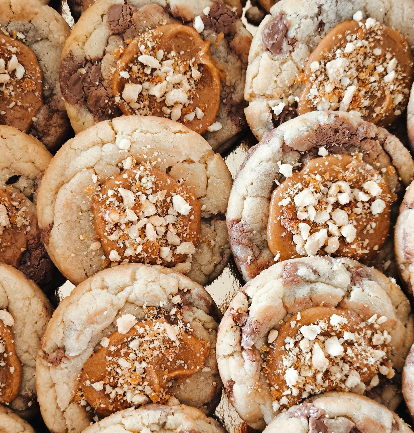 Cookies praliné cacahuètes et chocolat au lait Cookies praliné cacahuètes et chocolat au lait